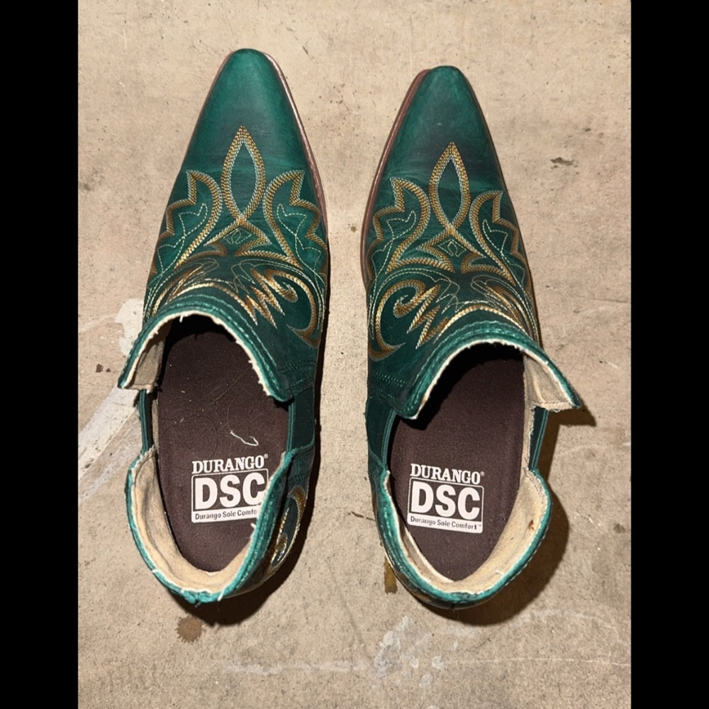Turquoise Durango Booties
